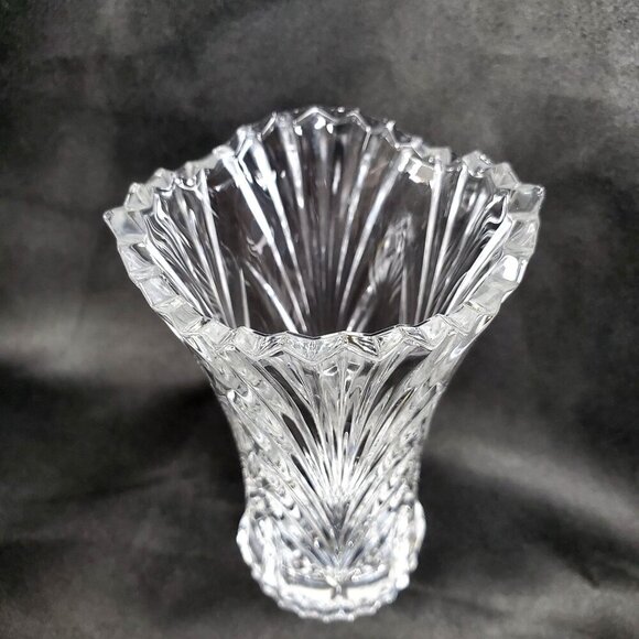 Vintage Mikasa Accent Crystal Bud Vase QQ251/613 Scalloped Fans Arches 4.75" - Picture 5 of 10